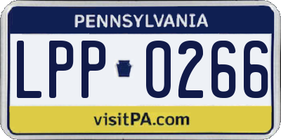 PA license plate LPP0266