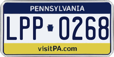PA license plate LPP0268