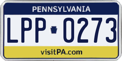 PA license plate LPP0273