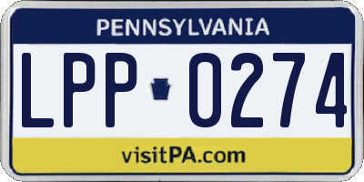 PA license plate LPP0274