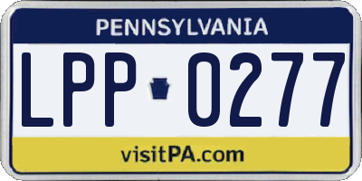 PA license plate LPP0277