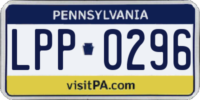 PA license plate LPP0296