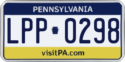 PA license plate LPP0298