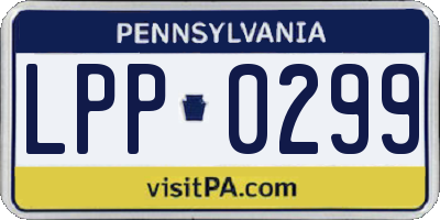 PA license plate LPP0299