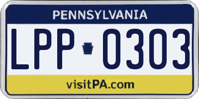 PA license plate LPP0303