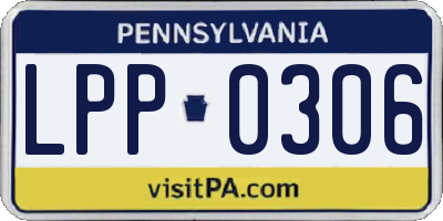 PA license plate LPP0306