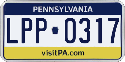 PA license plate LPP0317