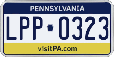 PA license plate LPP0323