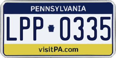 PA license plate LPP0335