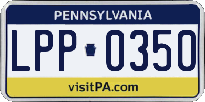 PA license plate LPP0350