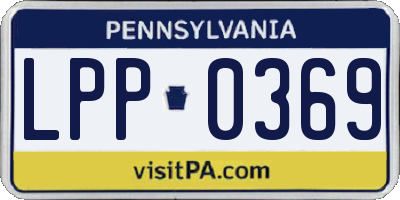 PA license plate LPP0369