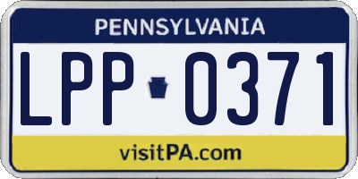 PA license plate LPP0371