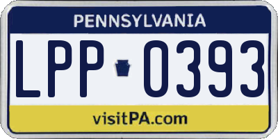 PA license plate LPP0393