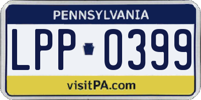 PA license plate LPP0399