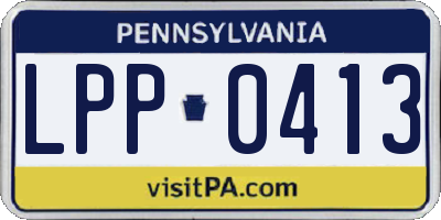 PA license plate LPP0413