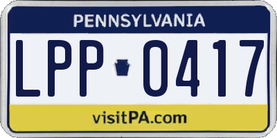 PA license plate LPP0417