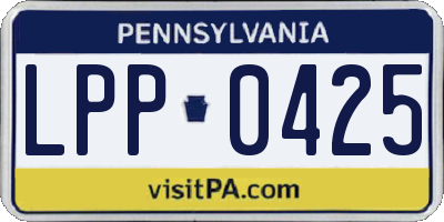 PA license plate LPP0425