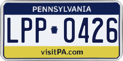 PA license plate LPP0426