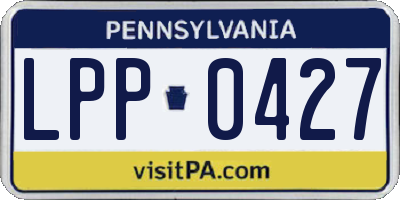 PA license plate LPP0427