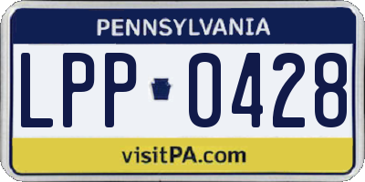 PA license plate LPP0428