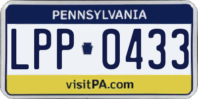 PA license plate LPP0433