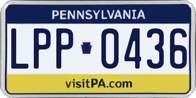 PA license plate LPP0436