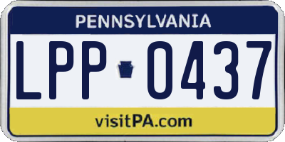 PA license plate LPP0437