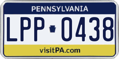PA license plate LPP0438
