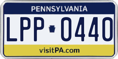PA license plate LPP0440