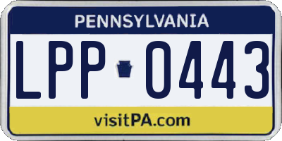 PA license plate LPP0443