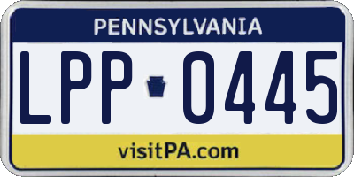 PA license plate LPP0445