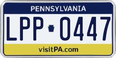 PA license plate LPP0447