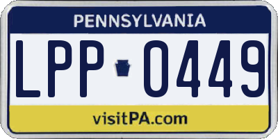 PA license plate LPP0449