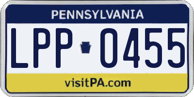 PA license plate LPP0455
