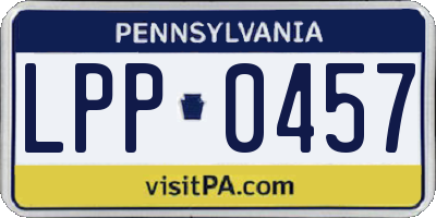 PA license plate LPP0457