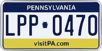 PA license plate LPP0470