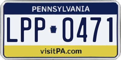 PA license plate LPP0471