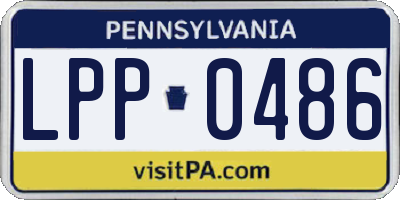 PA license plate LPP0486