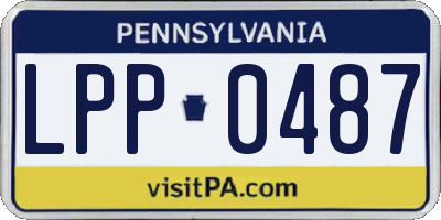 PA license plate LPP0487
