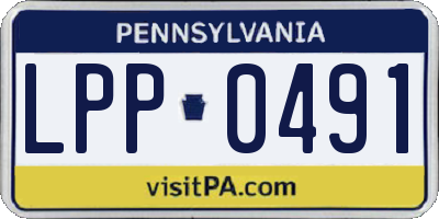 PA license plate LPP0491