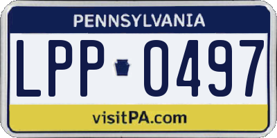 PA license plate LPP0497
