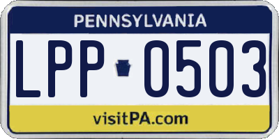PA license plate LPP0503