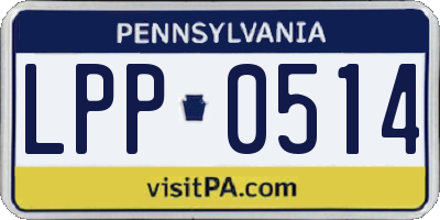 PA license plate LPP0514