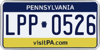 PA license plate LPP0526