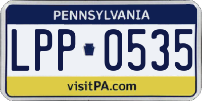 PA license plate LPP0535