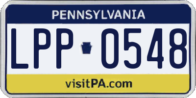 PA license plate LPP0548