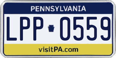 PA license plate LPP0559