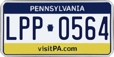 PA license plate LPP0564