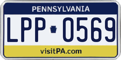 PA license plate LPP0569