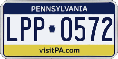 PA license plate LPP0572